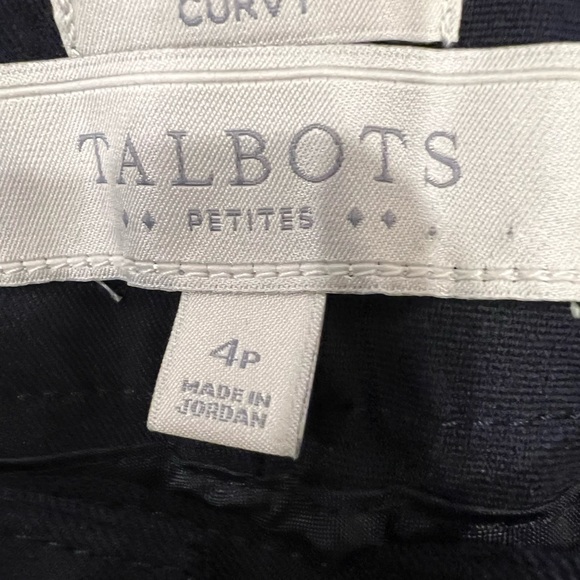 Talbots Slimming Navy Blue Pants NWT Size 4 Petite - Picture 10 of 10